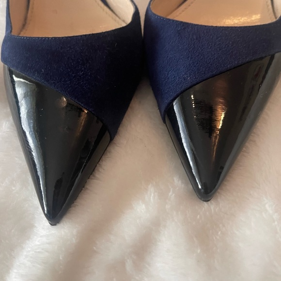 Sophisticated Prada  suede and shiny stilettos pointy toe85M - Picture 11 of 11